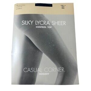 Casual Corner Control Top Sandalfoot Size A Silky Lycra Sheer Hosiery 4 Pack.